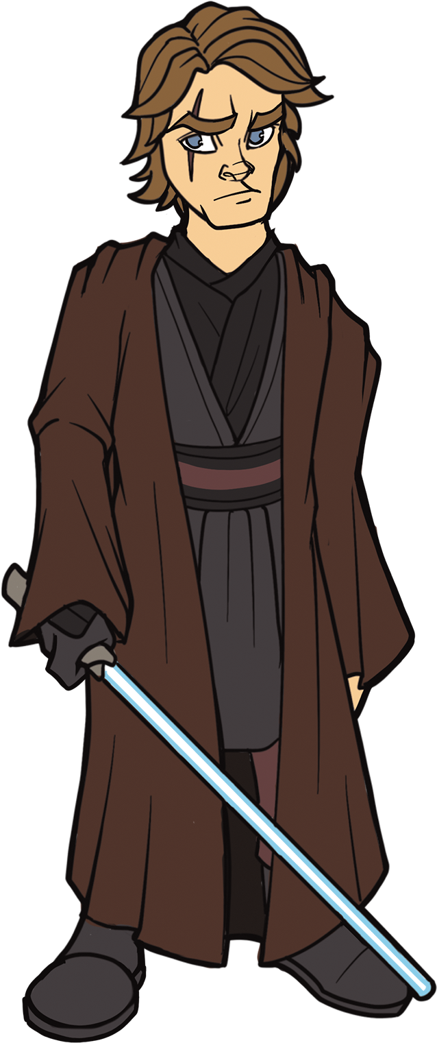 Anakin Skywalker - Cartoon (1564x1564), Png Download