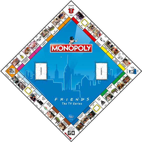 Friends Edition - Friends Monopoly Board Game (600x600), Png Download