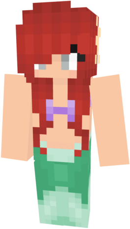 Minecraft Skin Mermaid (640x640), Png Download