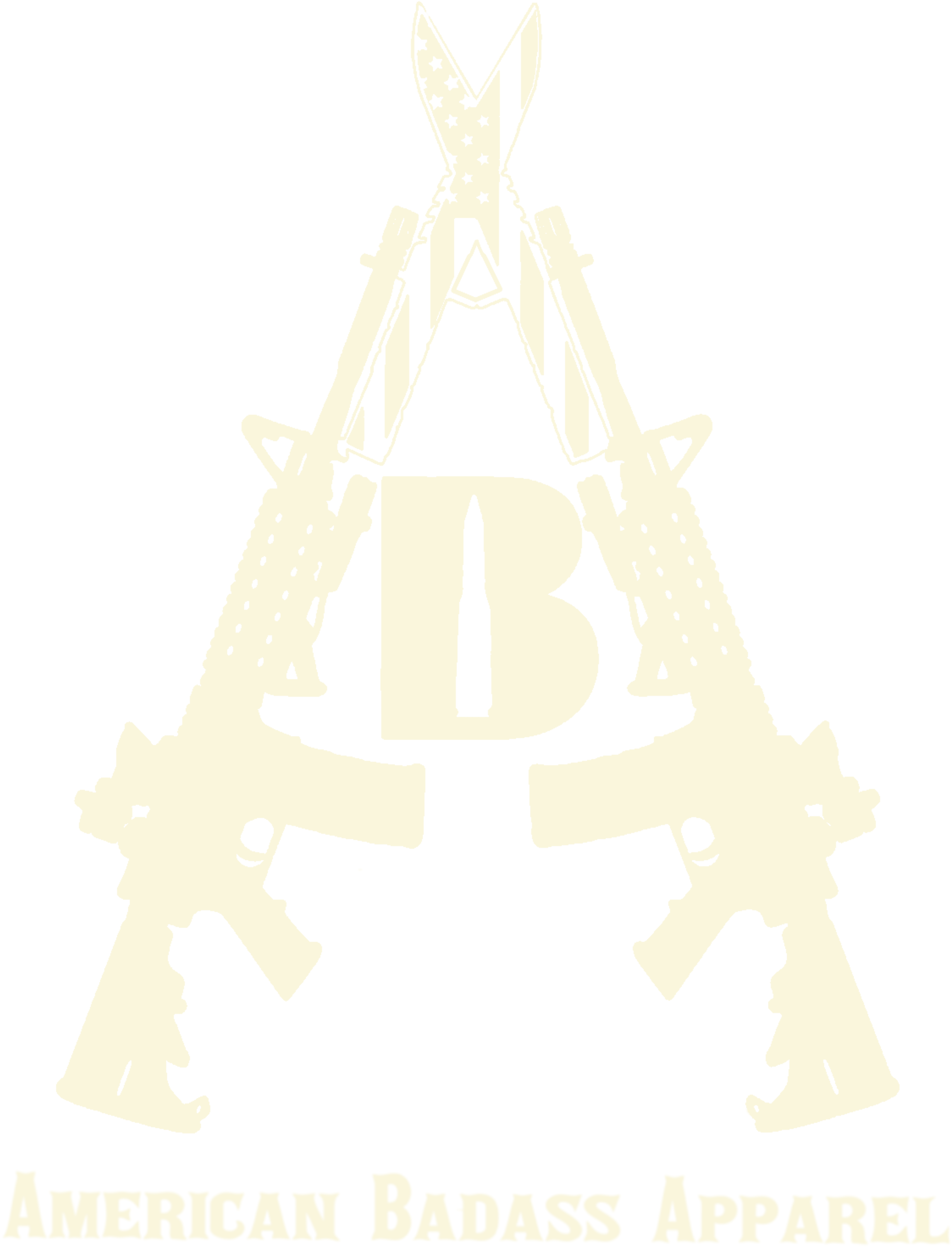 American Badass Apparel - Assault Rifle (3750x5400), Png Download