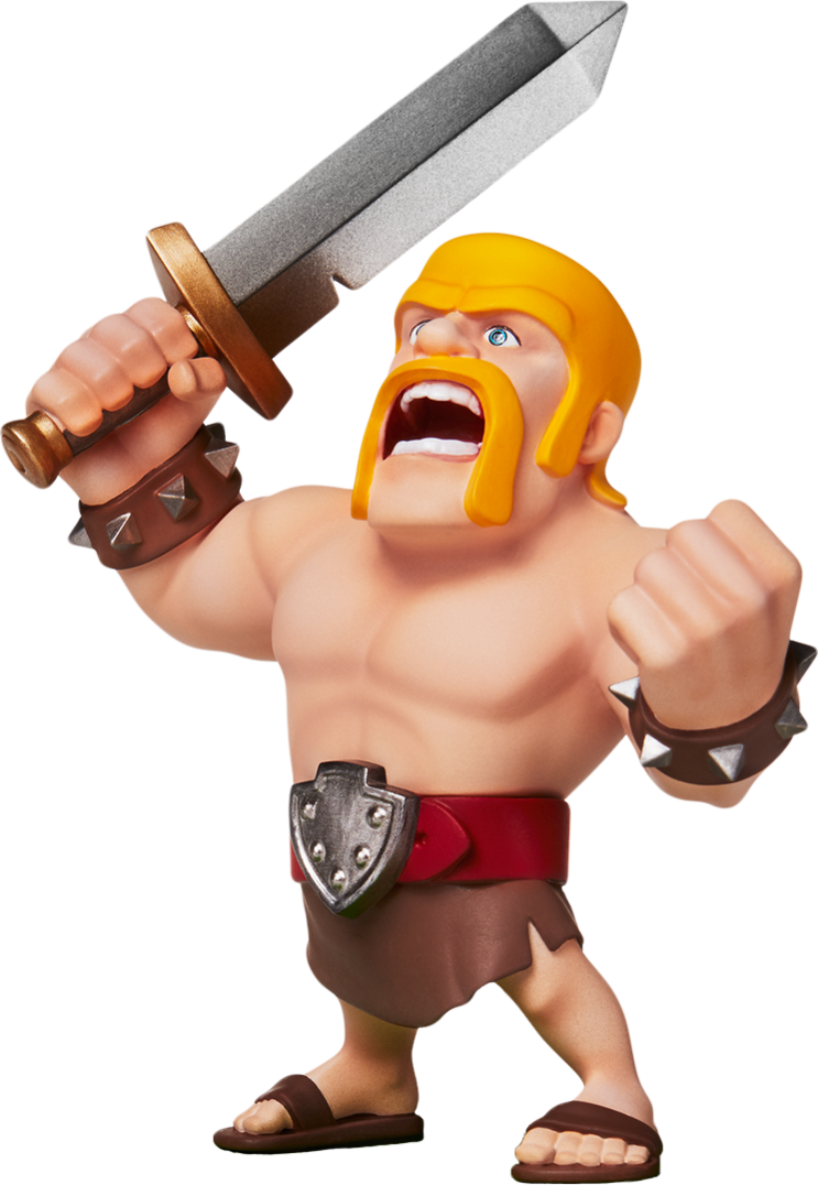 Barbarian Png - Supercell Barbarian (743x1076), Png Download