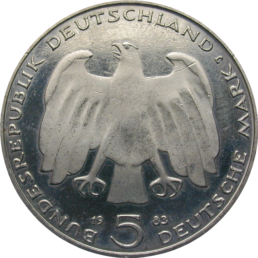 Federal Republic Of Germany, 5 Deutsche Mark 1983 - Coin (1106x1107), Png Download