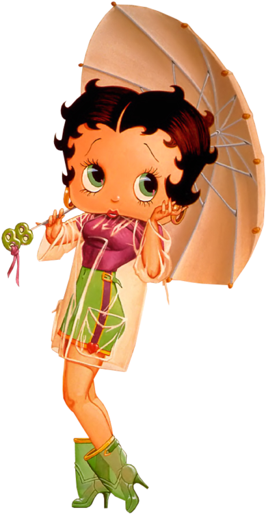Tubes Png Betty Boop - Betty Boop Rain Gif (452x800), Png Download