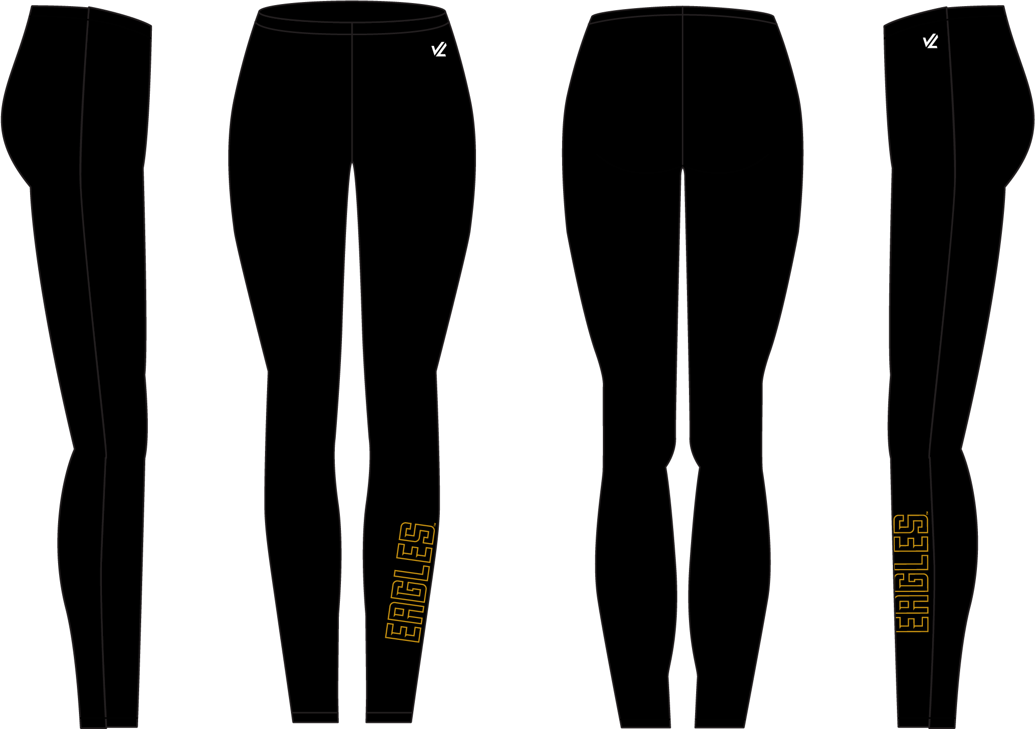 Unisex Solid Tight - Leggings (2595x1945), Png Download