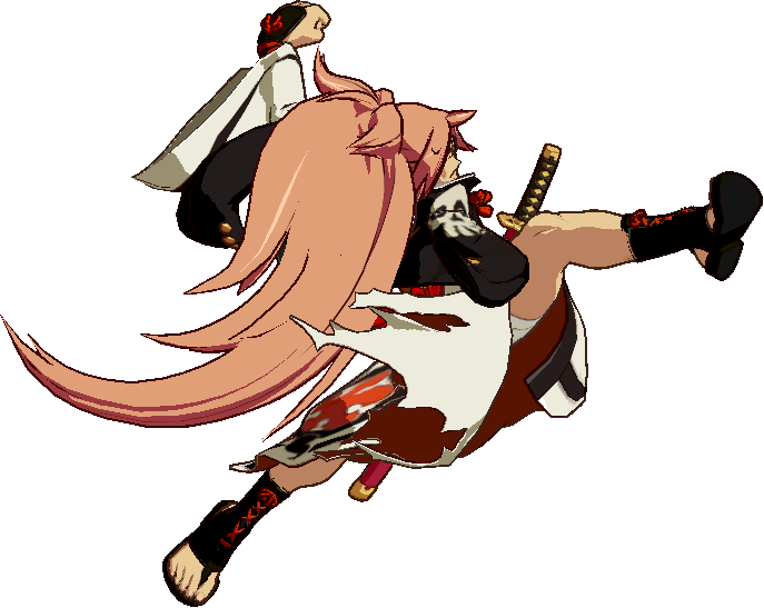 Ggxrd Baiken Himarawi - Baiken Dustloop (687x547), Png Download