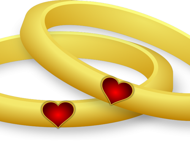 Wedding Clipart Transparent Background - Wedding Ring Cartoon Png (640x480), Png Download