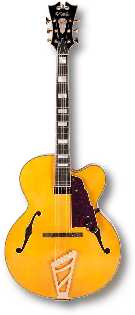 Dangelico Exl 1 Natural Indonesia - D Angelico Guitar Deluxe 175 (500x1135), Png Download