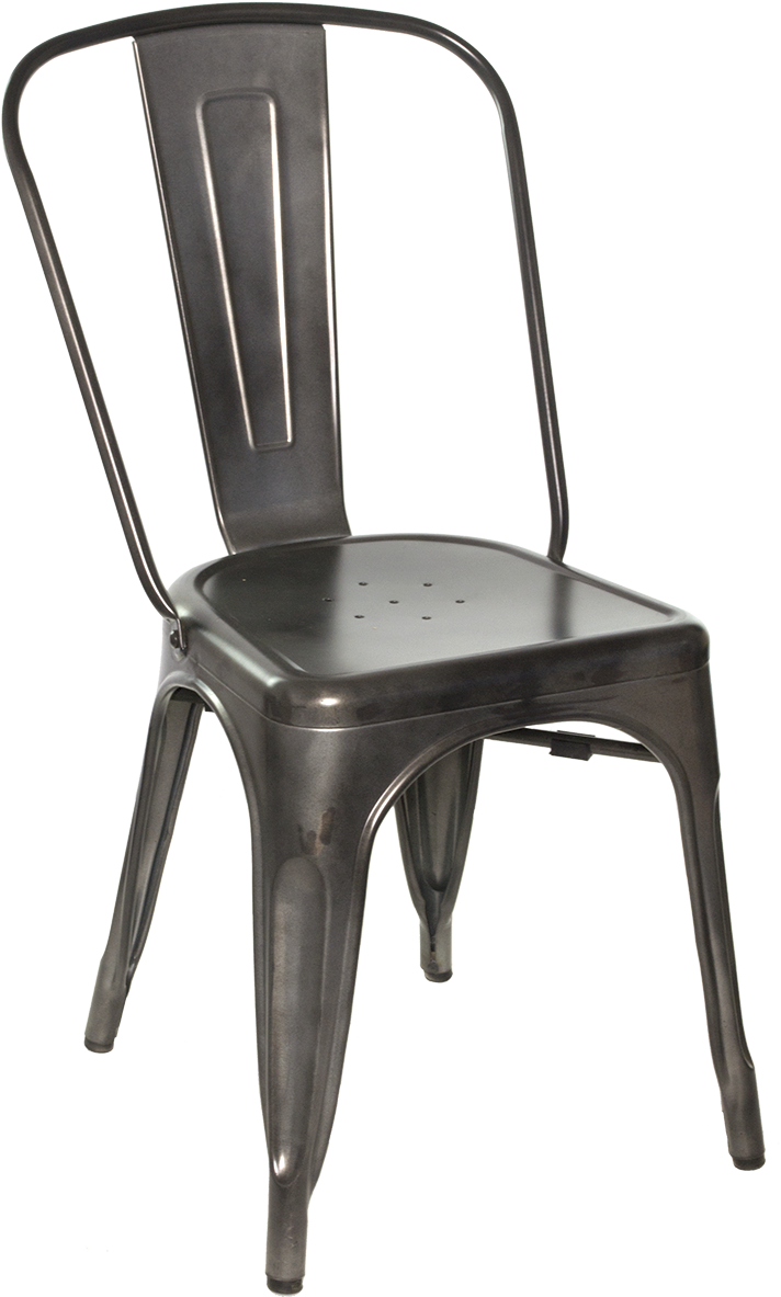 Well-liked Industrial Chairs - Metal Dining Chairs Distressed Black (1200x1200), Png Download