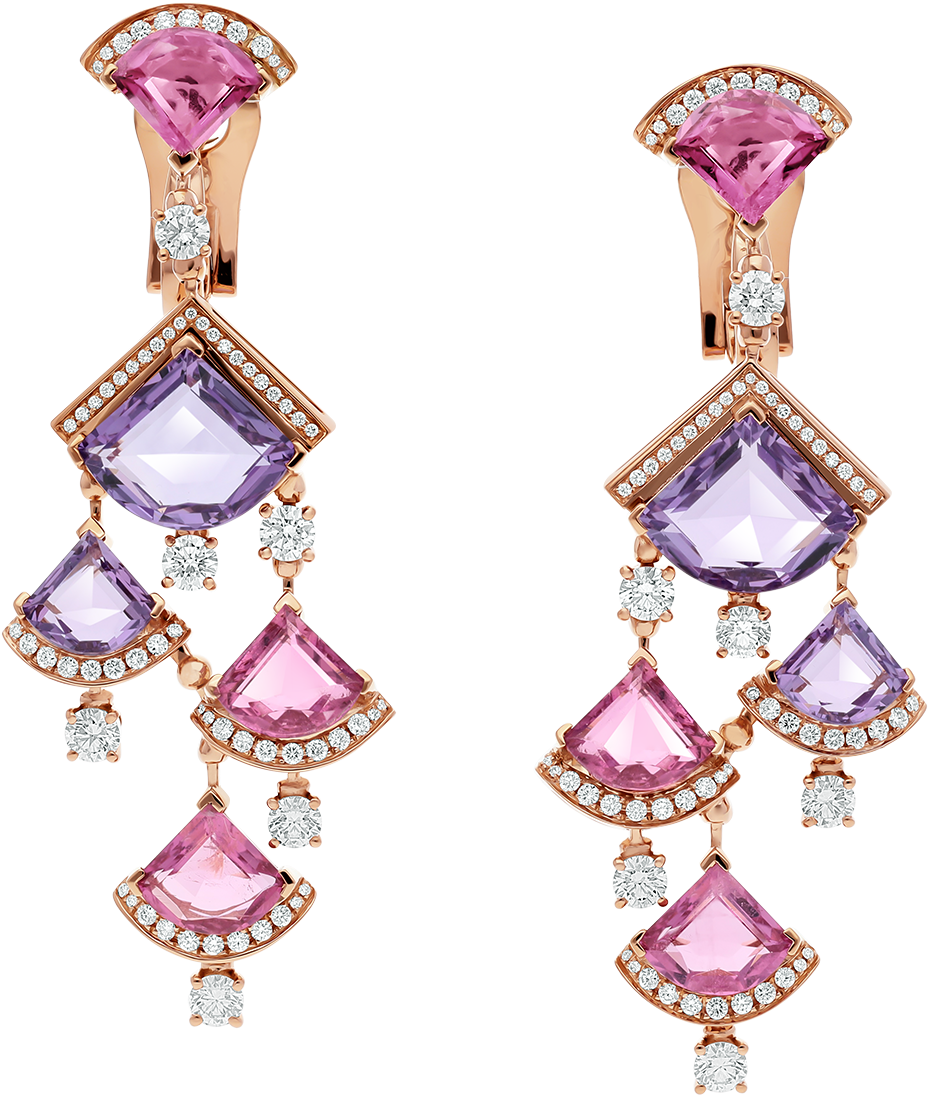 Divas' Dream Earrings Earrings Rose Gold Pink - Earring (1800x1405), Png Download