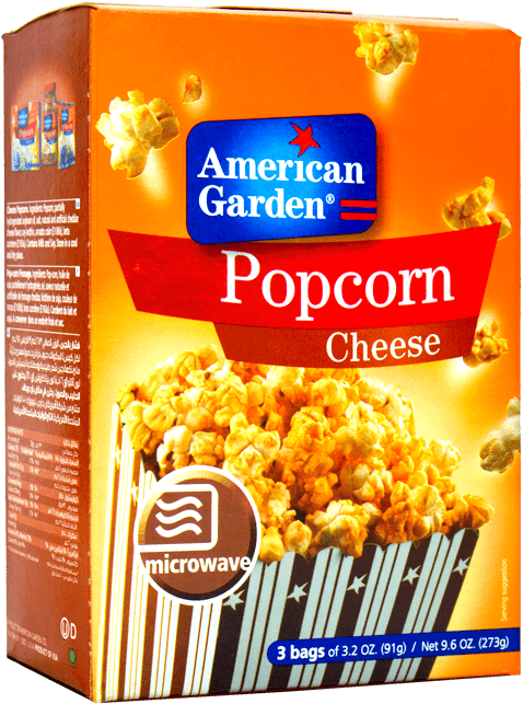 American Garden Popcorn Cheese 273g - American Garden Popcorn Microwave (800x800), Png Download