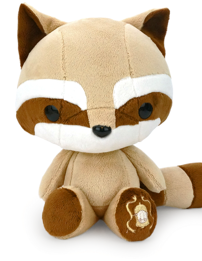 Cute Bellzi Brown Raccoon Stuffed Animal Plush Toy - Stuffed Toy (681x900), Png Download
