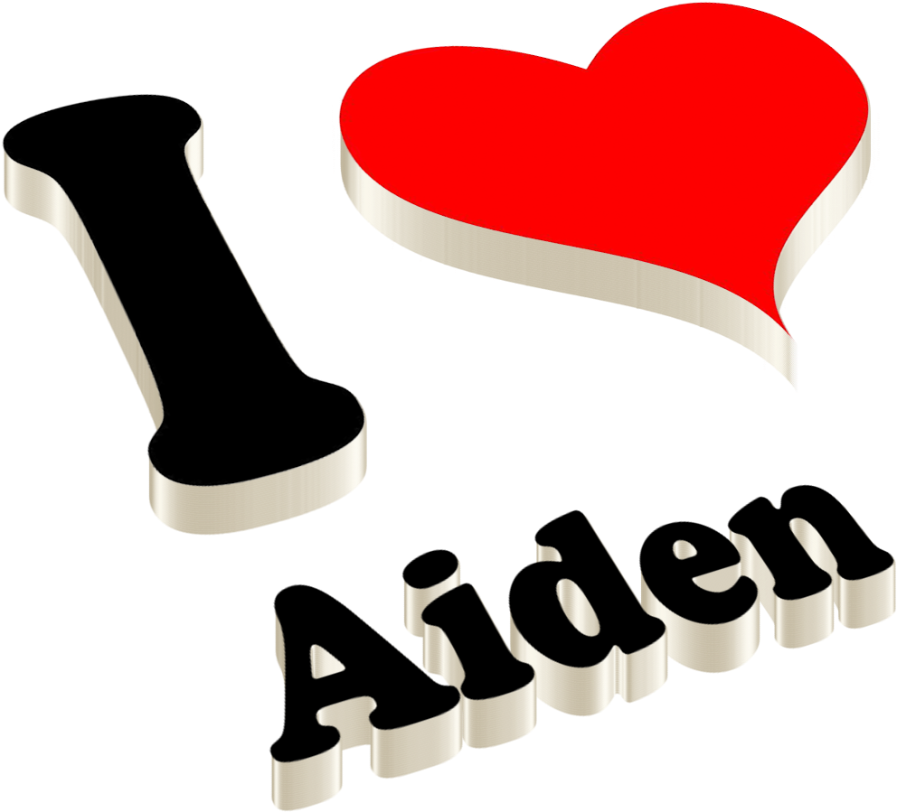 Aiden Happy Birthday Name Png - Heart (1312x1193), Png Download