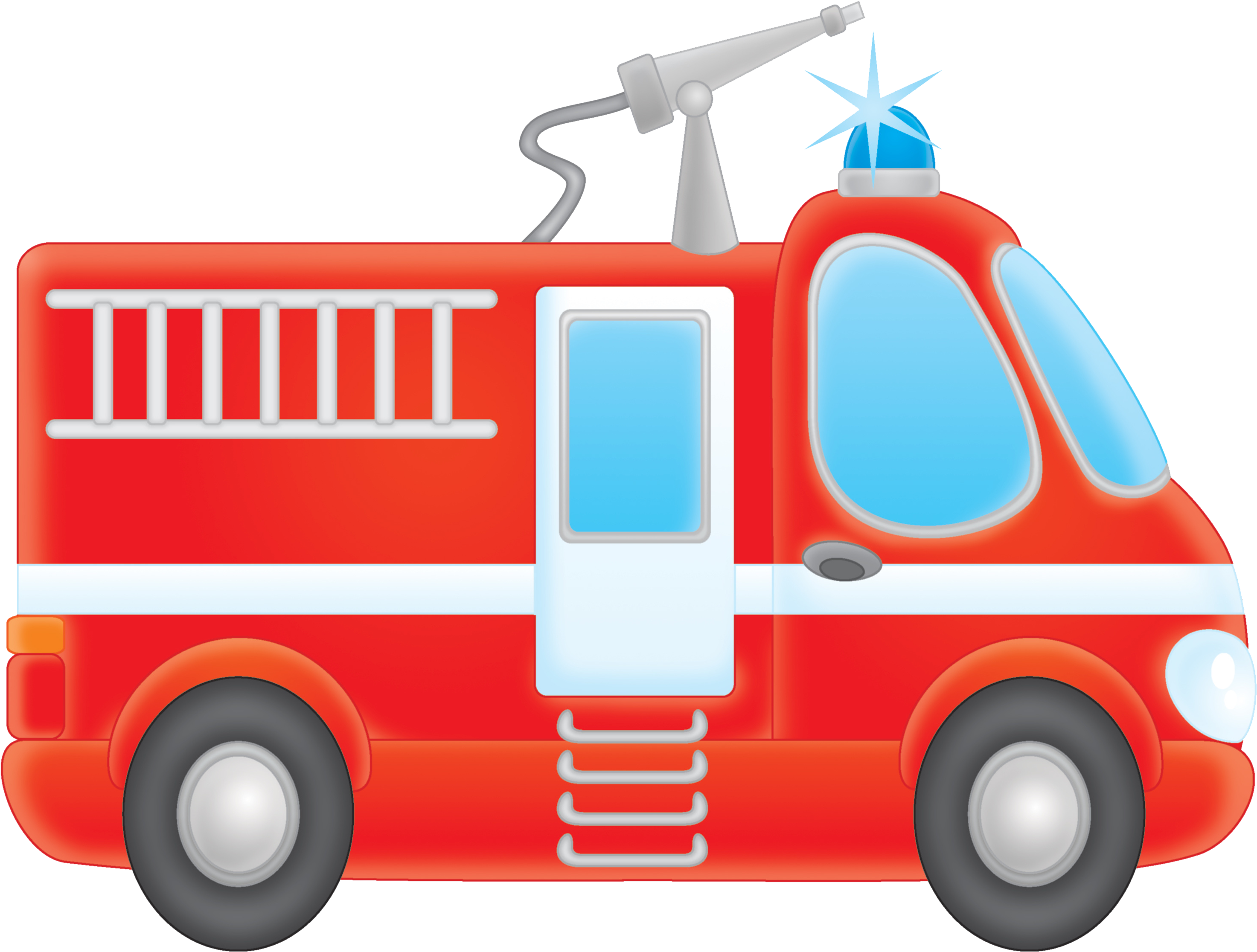 Fire Truck - كليب ارت سيارة اطفاء (3025x2318), Png Download