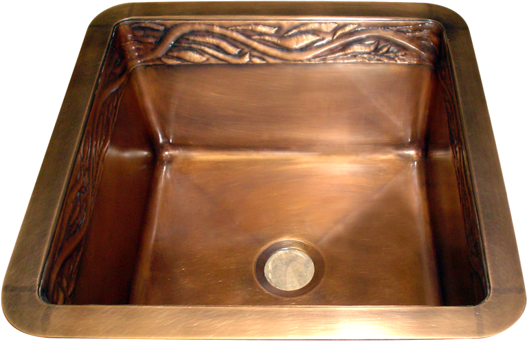 Custom Copper Inner Repoussé Sink - Bathroom Sink (827x800), Png Download