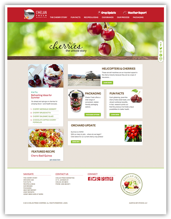 Chelan Fresh Cherries - Online Advertising (612x792), Png Download