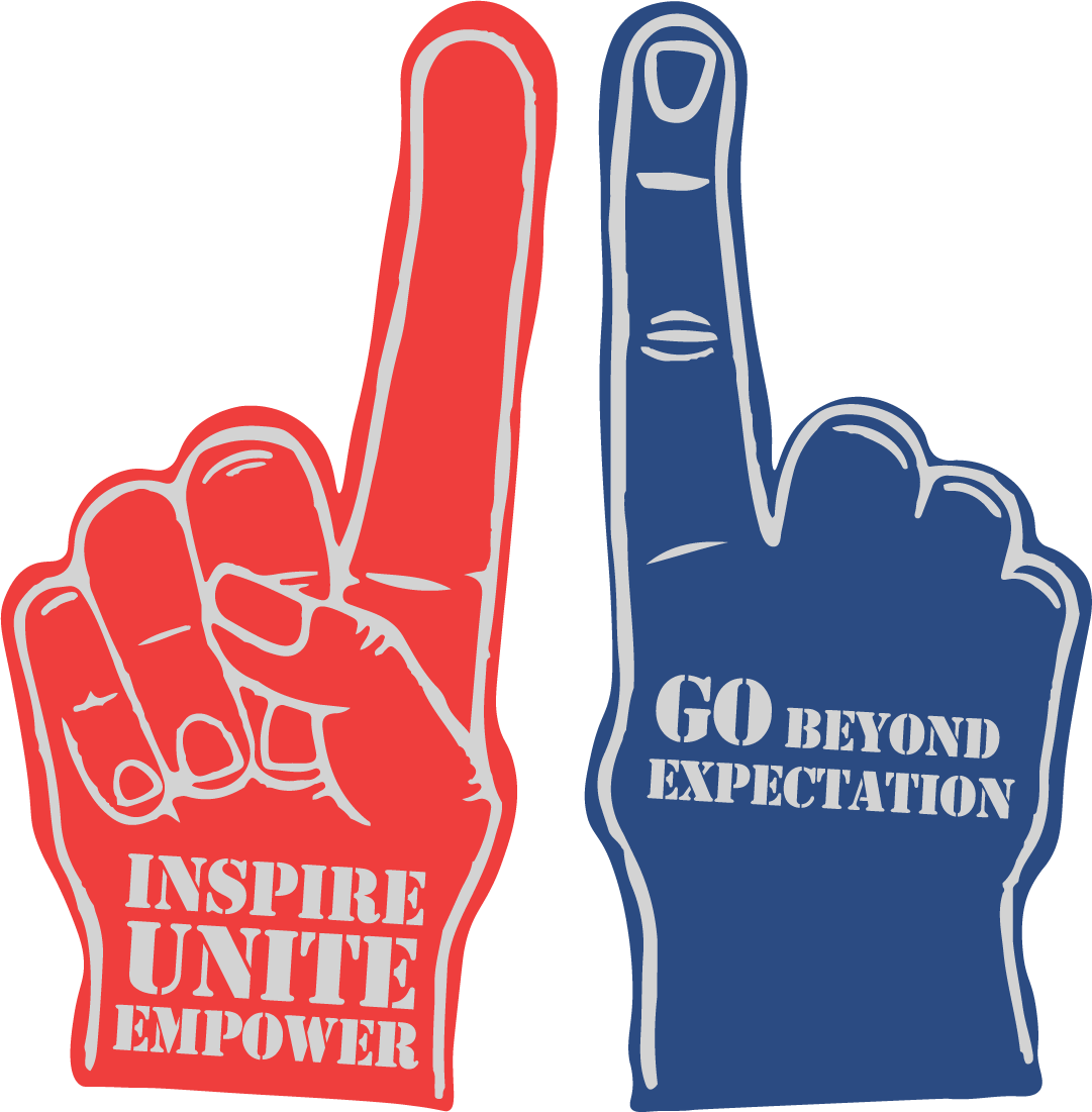 Foam Fingers - Home Depot (1081x1101), Png Download