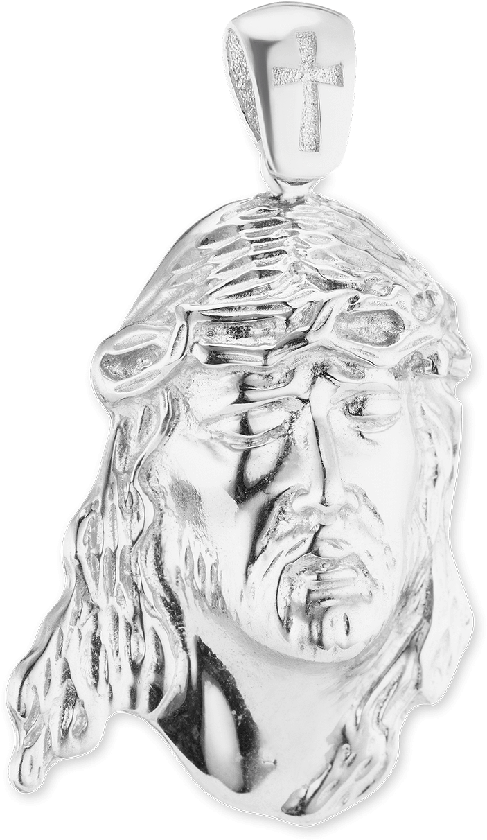 Sterling Silver Face Of Jesus Pendant - Locket (1500x1500), Png Download