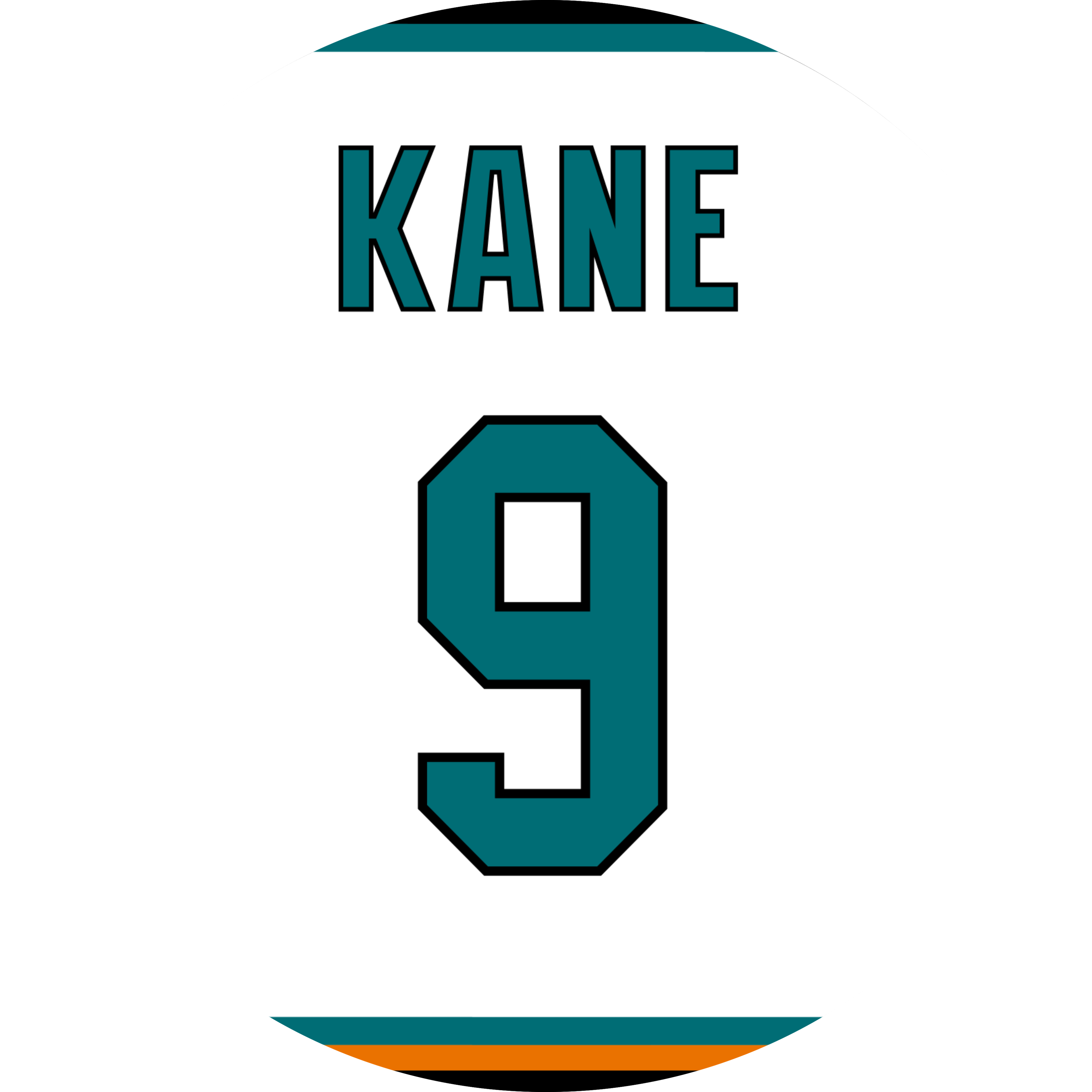 Evander Kane Away Jersey By Puckstyle - Circle (3600x3600), Png Download