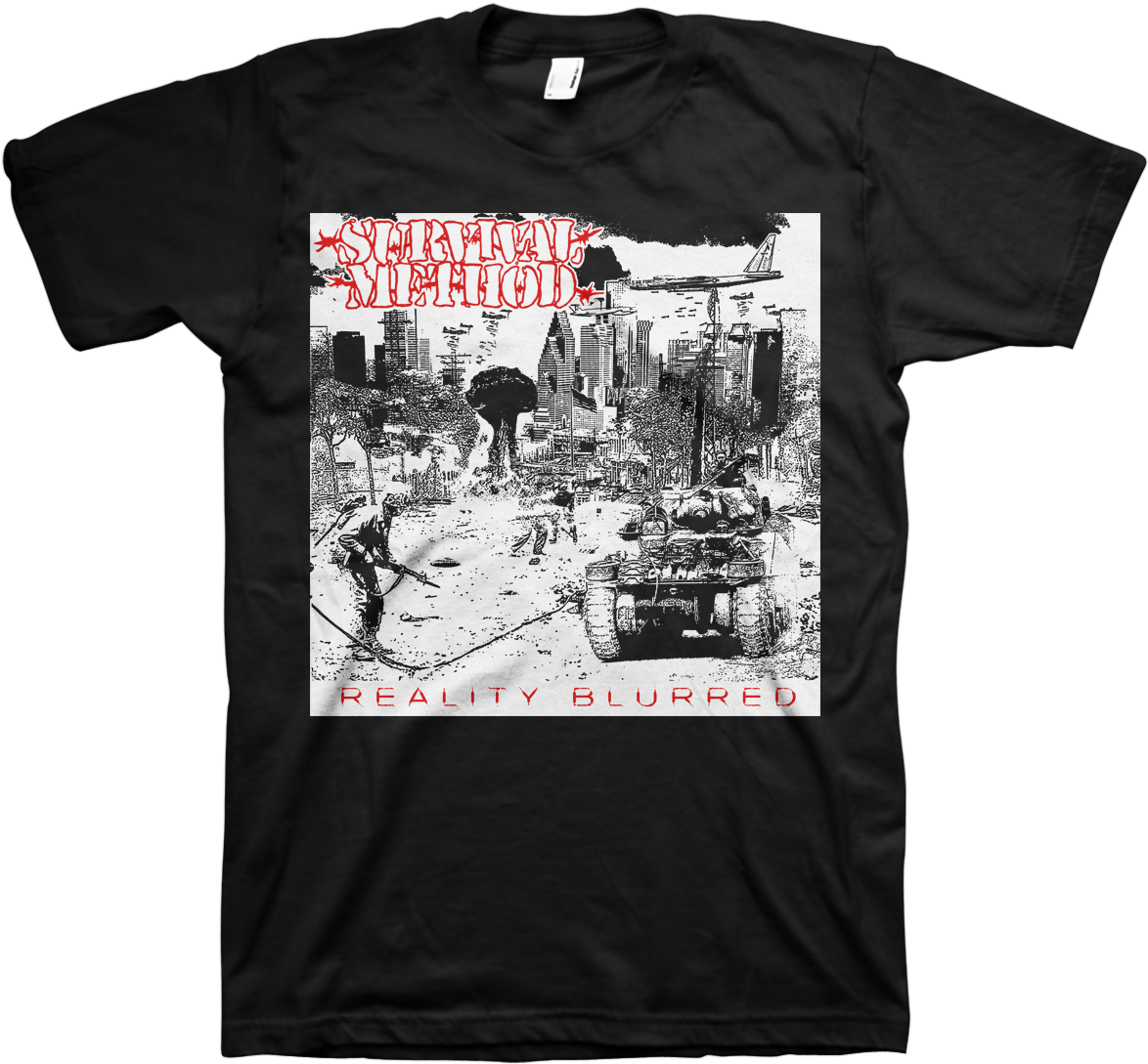 Survival Method "reality Blurred" Black - Hot Water Music T Shirt (1200x1200), Png Download