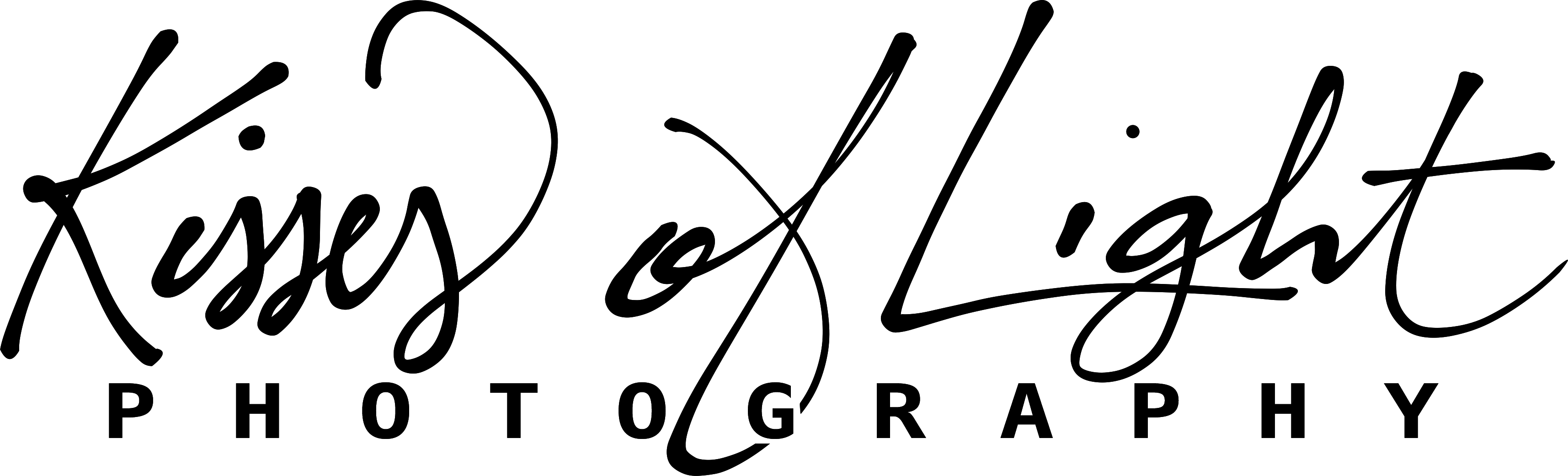 Kisses Of Light - Calligraphy (3430x1041), Png Download