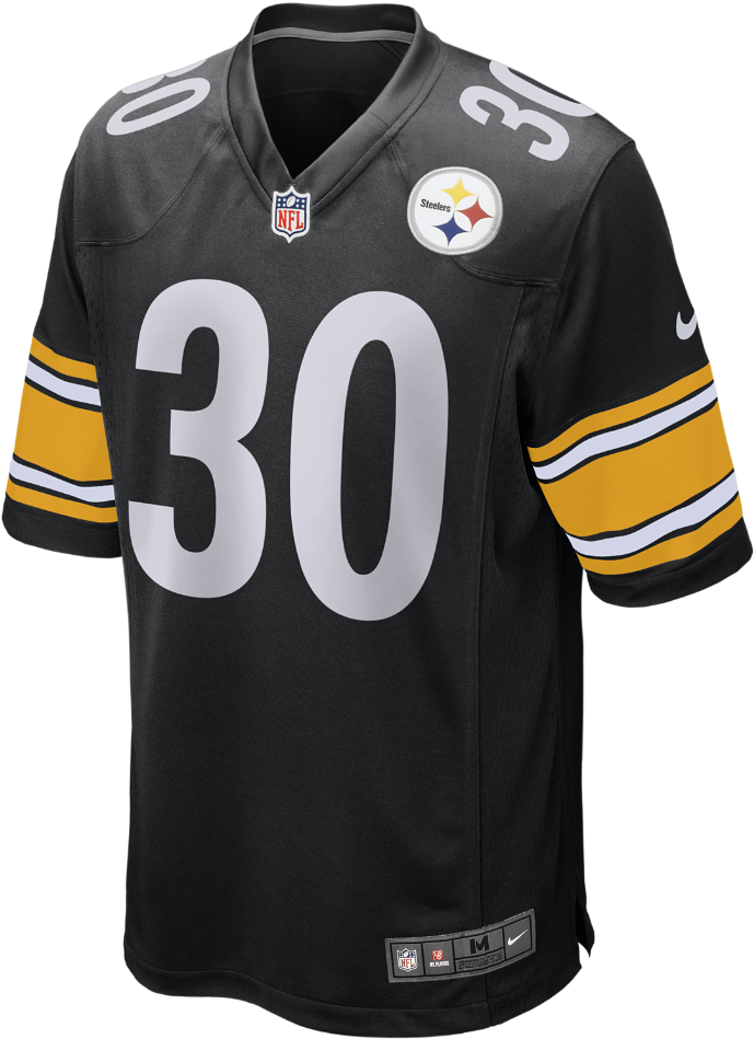 Nike Nfl Pittsburgh Steelers Game Men's Football Jersey - James Conner Black Jersey (1000x1000), Png Download