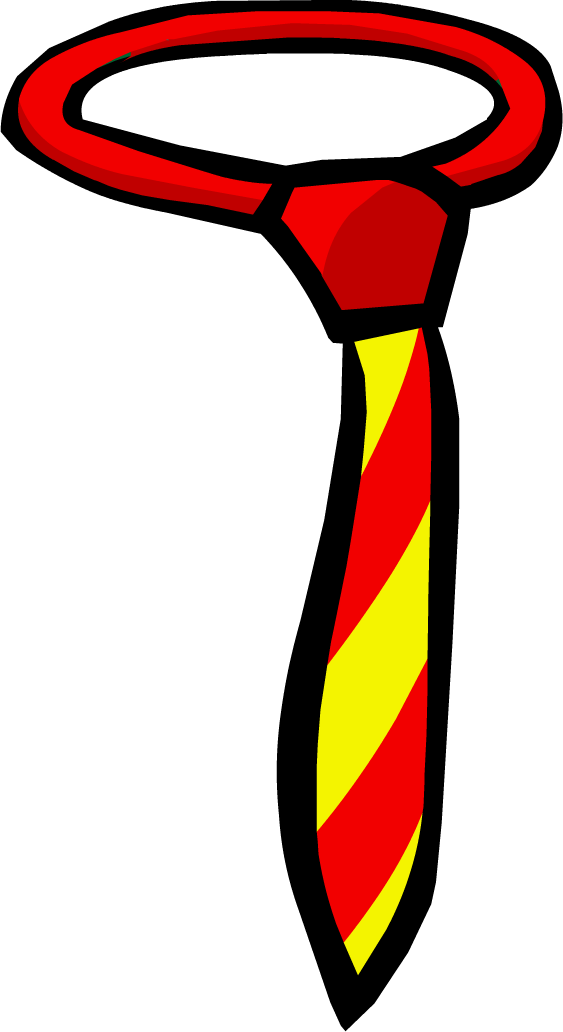 Striped Tie - Club Penguin Striped Tie (563x1032), Png Download