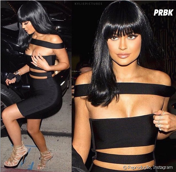 Kylie Jenner Também Já Adotou Franjas - Kylie Jenner Bandage Dress (950x585), Png Download