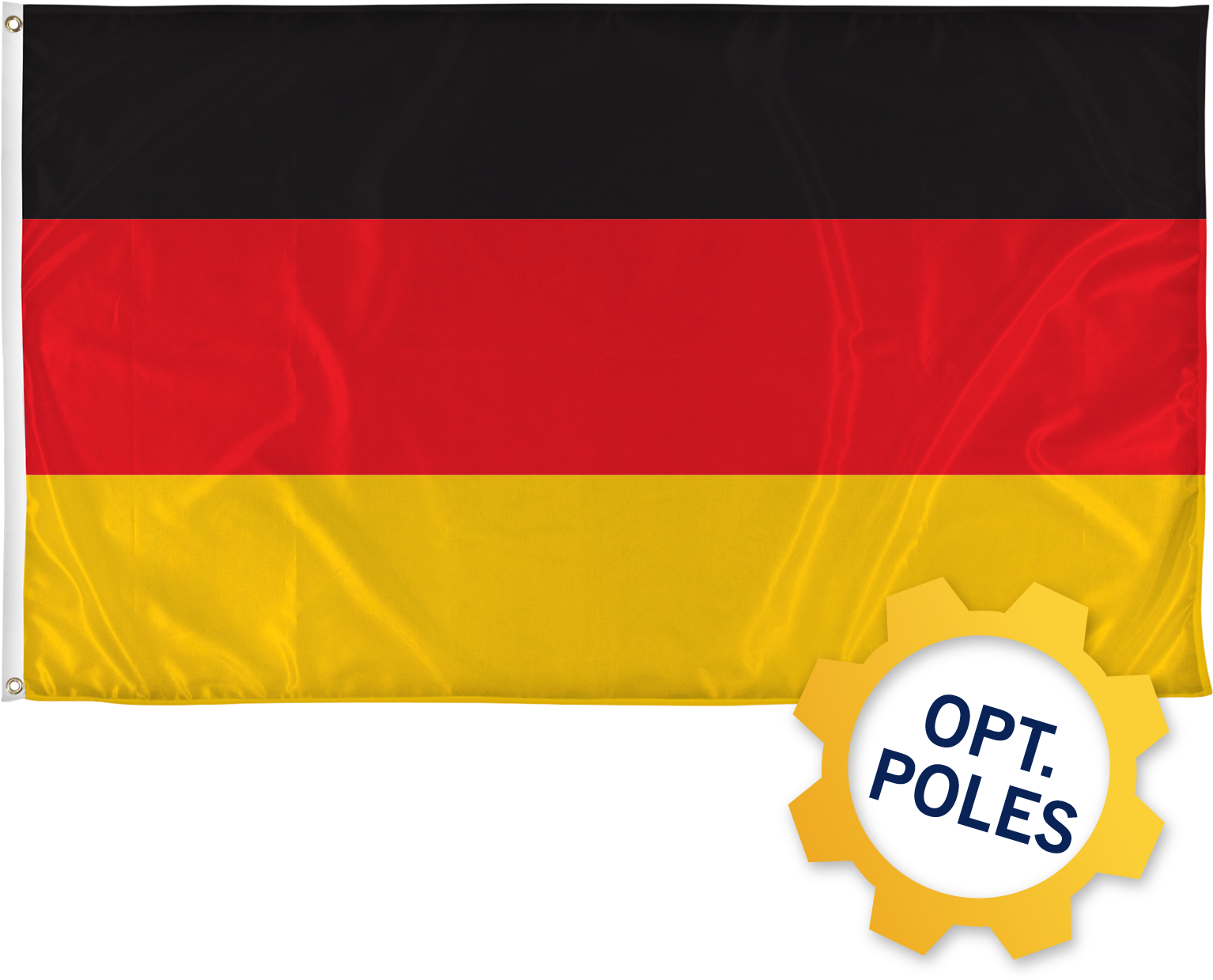 Germany Flag W/ Optional Flagpole - Flag (1829x1600), Png Download