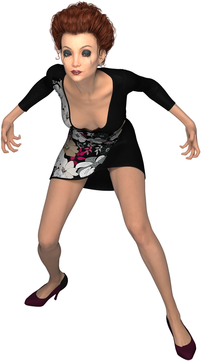 Background,free - Woman Attack Pose (989x1280), Png Download