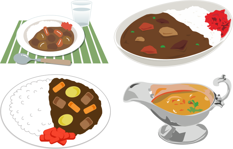 Medium Image - Curry Rice Food Clipart (770x494), Png Download