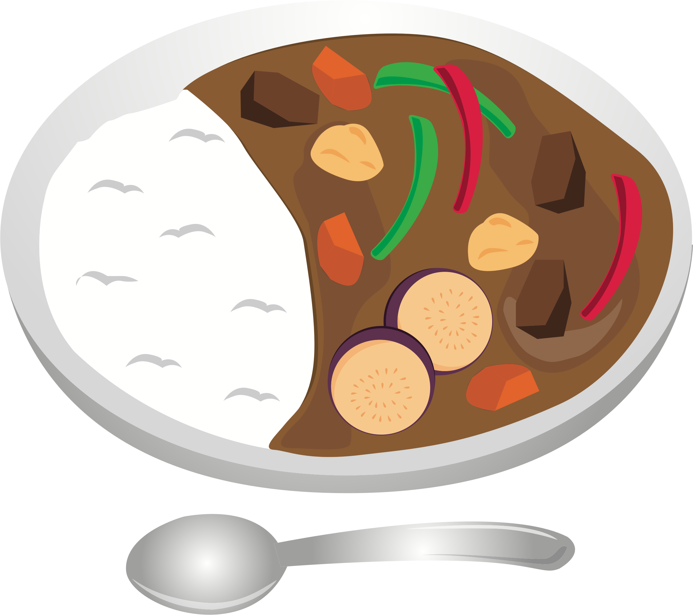 Big Image - Curry And Rice Clipart (2360x2093), Png Download