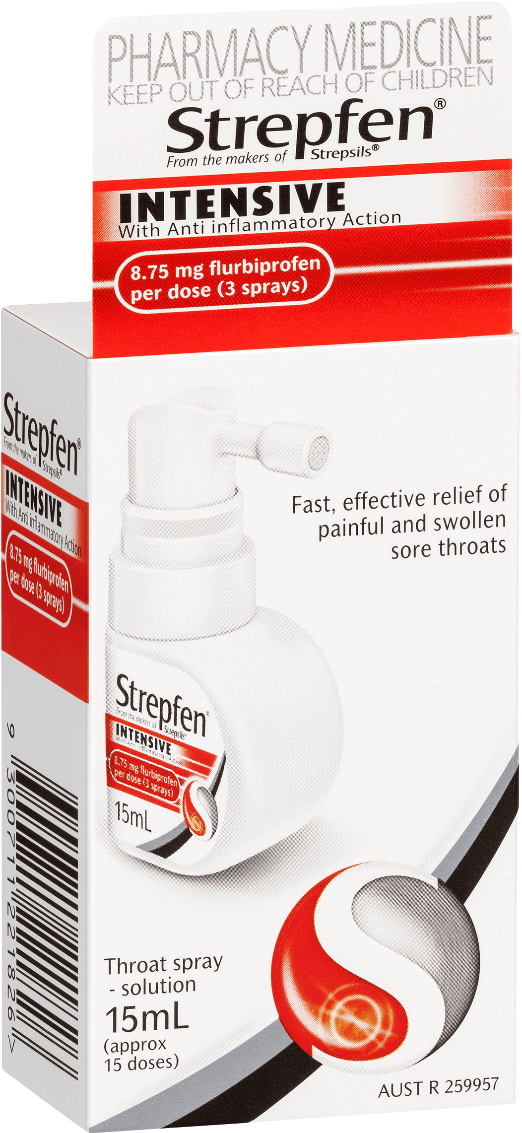 Strepfen Intensive Throat Spray 15ml Width=1280&height=1280 - Strepsils (2400x2400), Png Download