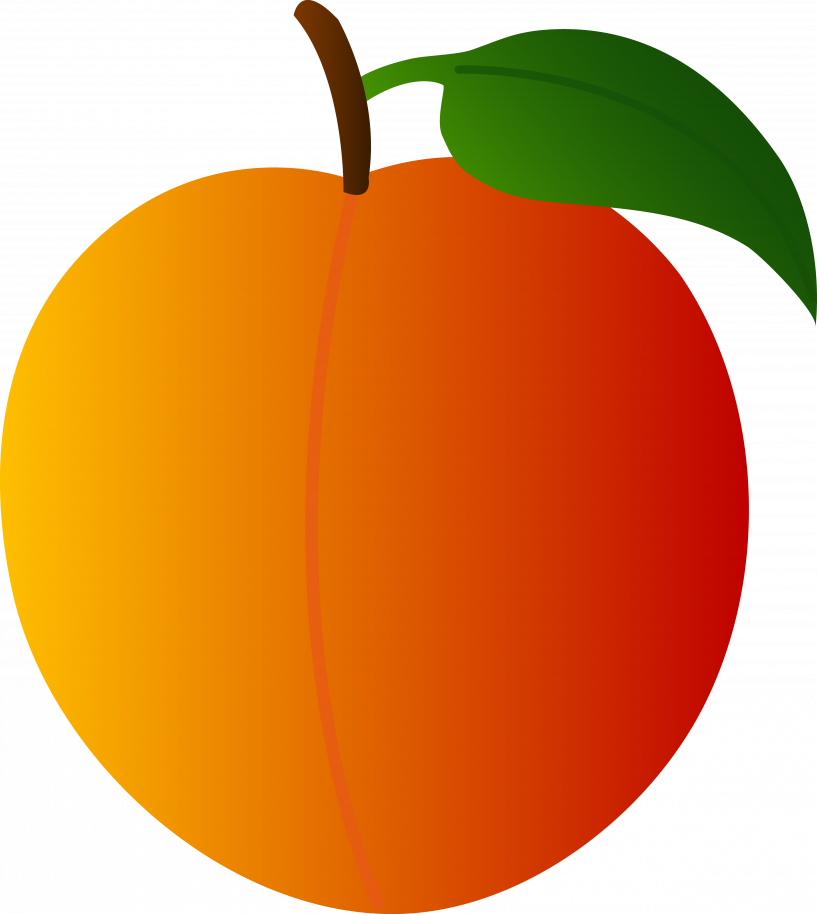Peach Clipart Free - Peach Clipart (817x914), Png Download
