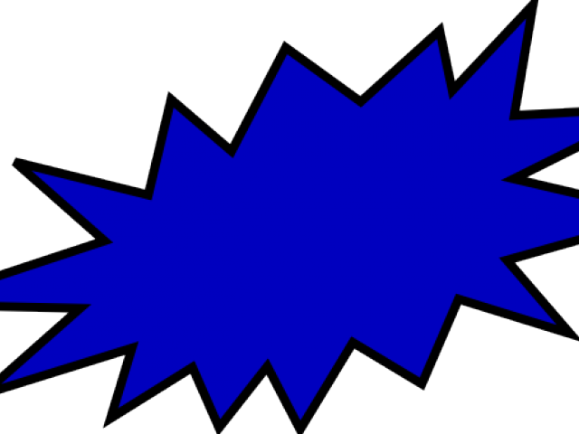 Blue Clipart Explosion (640x480), Png Download