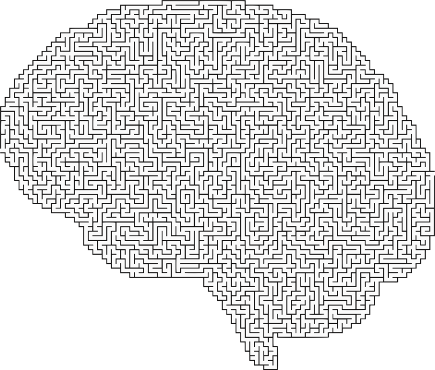 Clipart Library Stock Jigsaw Puzzles Skull Free Commercial - Brain Maze (881x750), Png Download