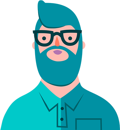 Man With Glasses - Cartoon (768x432), Png Download