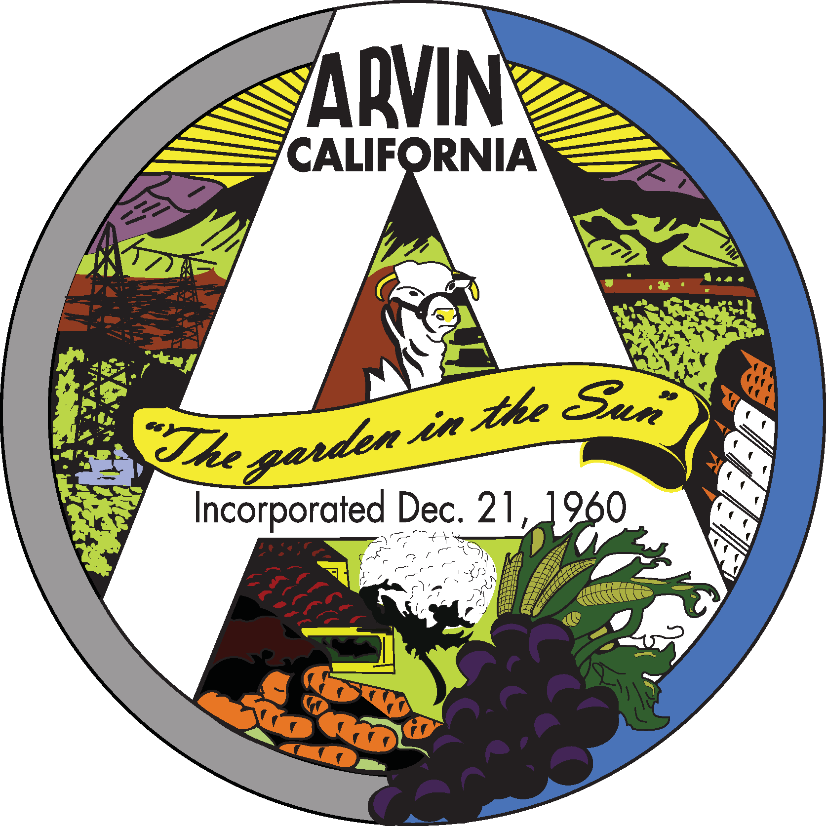 Seal Of Arvin, California - City Of Arvin Logo (1673x1673), Png Download