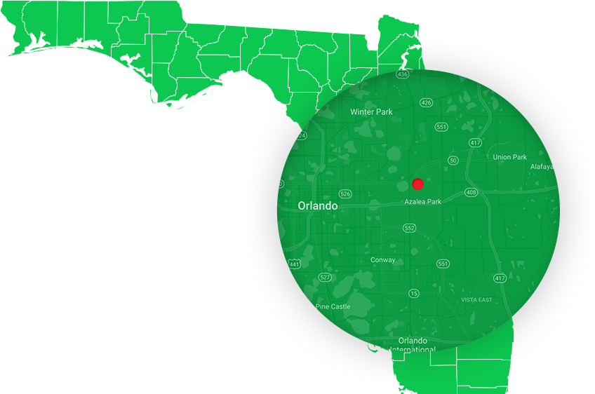 Orbita Fit - Map Of Florida (848x562), Png Download