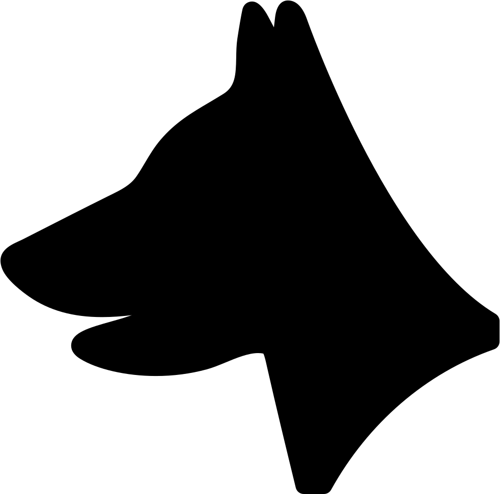 Dog Head - - Dog Head White Icon Png (982x971), Png Download