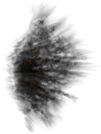 Cloud-023 - Black Burn Mark Png (351x466), Png Download