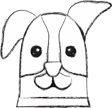 Drawn Dog Head - Dog (550x550), Png Download
