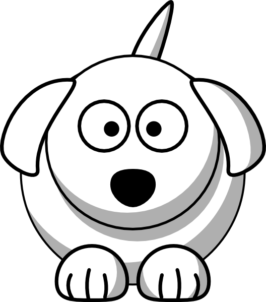 Dog Face Clipart - Dog Clipart Black And White Png (528x599), Png Download