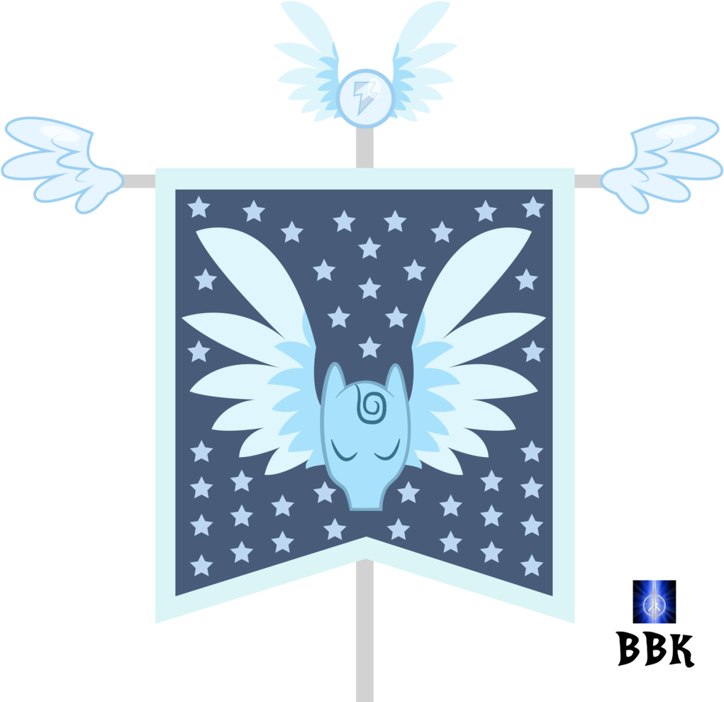 Bb-k, Eyes Closed, Flag, Hanging Banner, Hearth's Warming - Pegasus Flags (1088x1024), Png Download