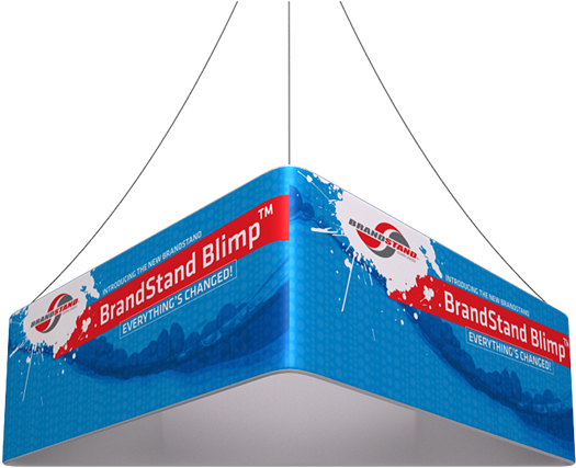 The Brandstand Blimp Trio 8ft X 48in Hanging Banner - 12ft X 24in Blimp Trio Hanging Tension Fabric Banners (600x450), Png Download