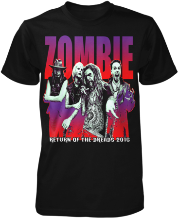 Dreads Tour Tee - Rob Zombie Satanic Orgy 2017 (480x480), Png Download