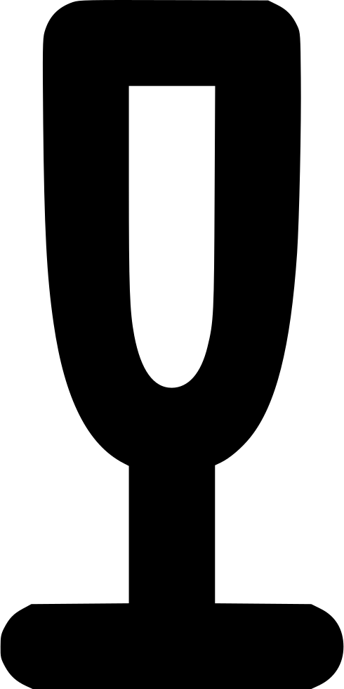 Champagne Glass Comments - Emblem (490x980), Png Download