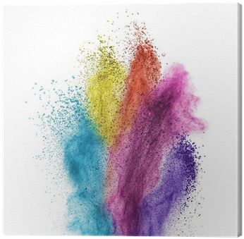 Color Powder Explosion Isolated On White Canvas Print - French Nerds Arched Powder Makeup Brush - Dome Shaped (400x400), Png Download