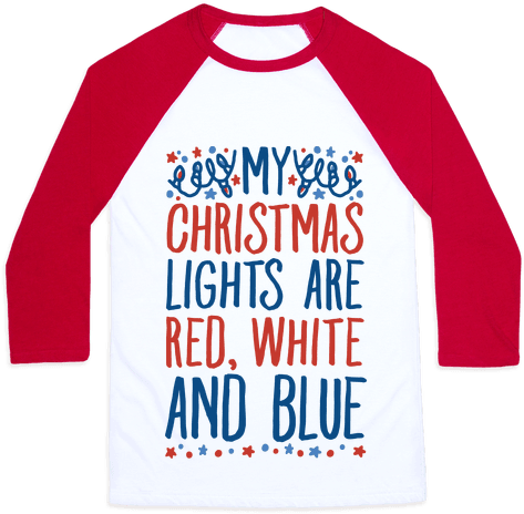 My Christmas Lights Are Red White And Blue Baseball - Let's Get Lit Like It's 1776 (484x484), Png Download