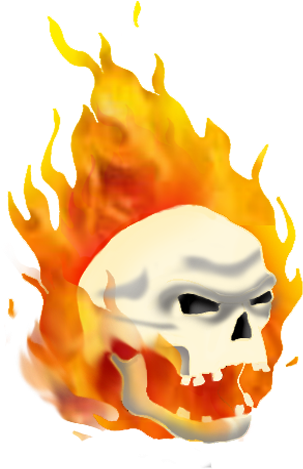 Cool - Skull (373x497), Png Download