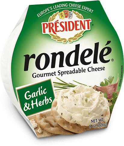 8 Oz - Rondele Garlic And Herb Cheese Spread (500x500), Png Download